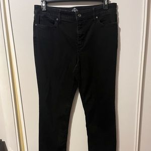 High waisted straight leg jeans